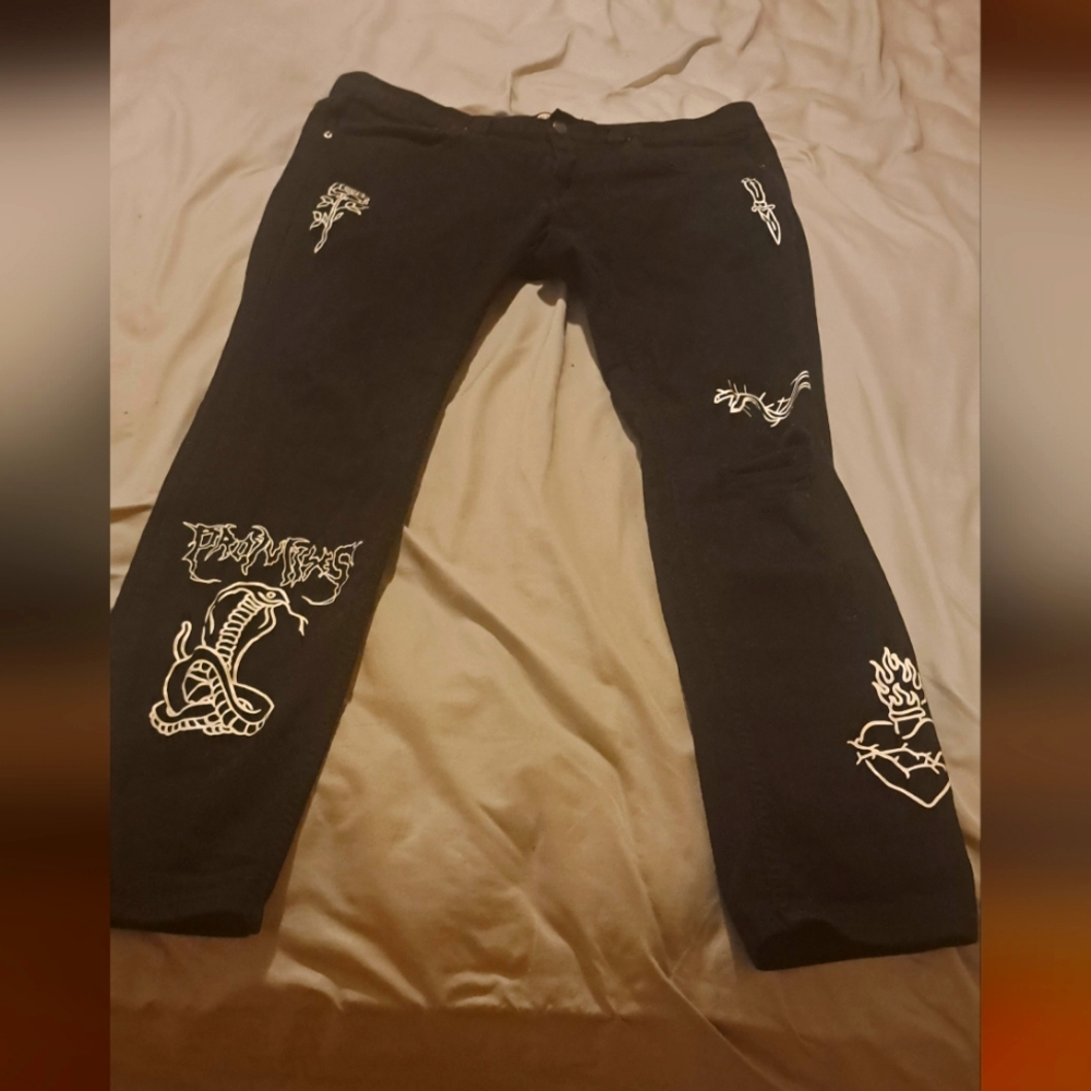 ZUMIEZ Broken Promises Unfortunate Black Denim Jeans
